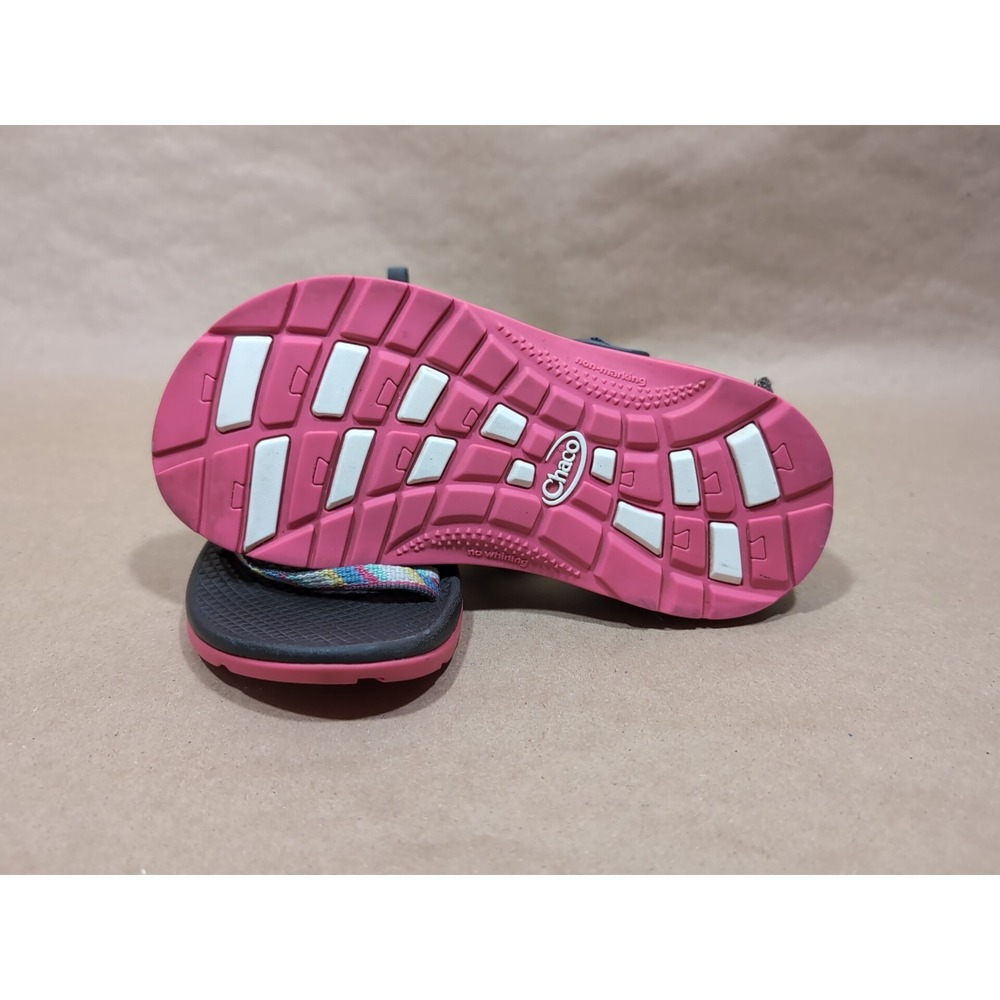 Chaco Girls Size 4 ZX1 EcoTread Fletched Pink Sport Sandal‎ Strappy Athletic - Picture 7 of 9